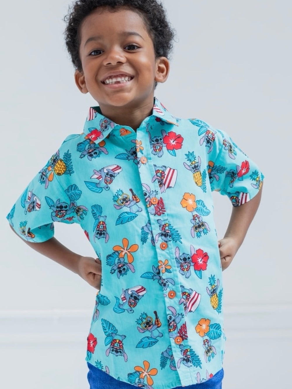 Disney Lilo & Stitch Hawaiian Button Up Size 10/12